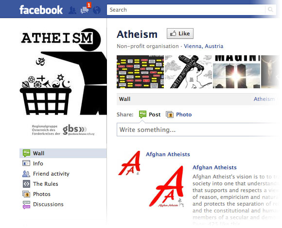 Logo for Facebook Atheists page